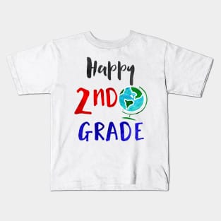 Happy 2nd Grade - Elementary Teacher and Student Kids T-Shirt